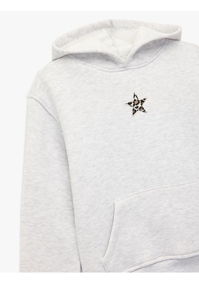 Koton Yıldız Detaylı Şardonlu Kanguru Cepli Uzun Kollu Kapşonlu Sweatshirt Kar Melanj 7wkg10048ak Gri Melanj Koton Yıldız Detaylı Şardonlu Kanguru Cepli Uzun Kollu Kapşonlu Sweatshirt Kar Melanj 7wkg10048ak Gri Melanj