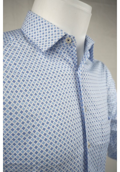 Elitpark Light Blue Point Pattern Pamuklu Cepli Klasik Fit Premium Erkek Gömlek Açık Mavi - Koyu Mavi Noktalı Desen Elitpark Light Blue Point Pattern Pamuklu Cepli Klasik Fit Premium Erkek Gömlek Açık Mavi - Koyu Mavi Noktalı Desen