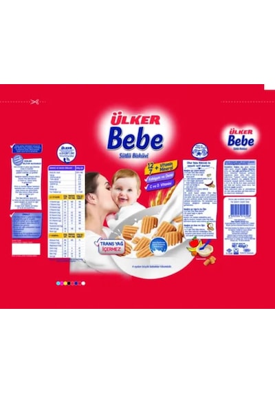 Ülker 12 Vitamin 7 Mineral Sütlü Bebe Bisküvisi 800 G