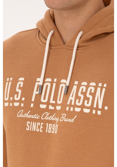U.S. Polo Assn. Erkek Regular Fit Kapüşonlu Camel Sweatshirt 50315527-VR015