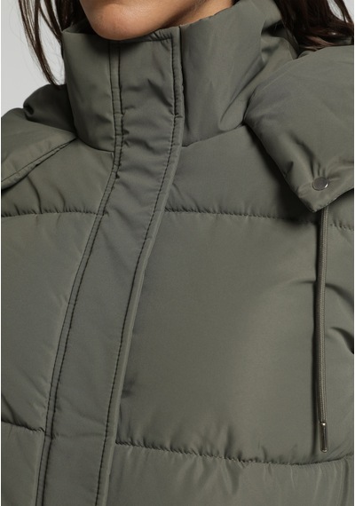 Colin's Colins Regular Fit Kapüşonlu Fermuarlı Astarlı Suya Dayanıklı Kadın Yeşil Mont Cl1081511 Q1.v1 Kha Haki