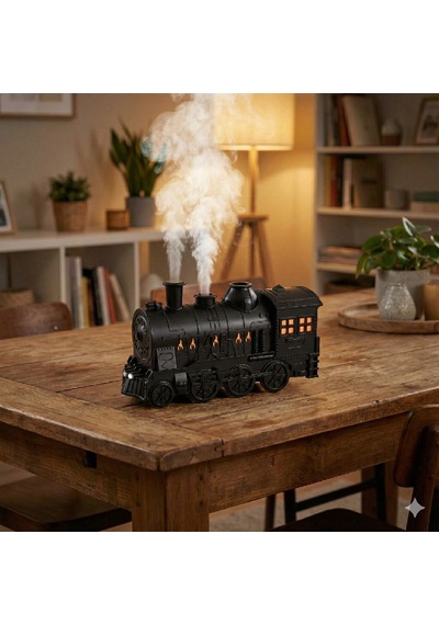 Tren Tasarım Kumandali Ultrasonik 300 Ml Hava Nemlendiricisi Led Işıklı Aroma Difüzör