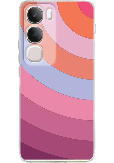 Vivo Y19s İle Uyumlu Renk Cümbüşü 7 Baskılı Kamera Korumalı Şeffaf Kılıf
