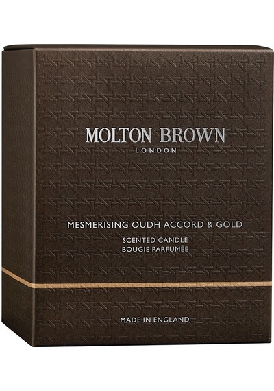 Mesmerising Oudh Accord Ve Gold Molten Brown Oudh Duftkerze Sıcak Zimt Ve Elemi Aroması Beyaz