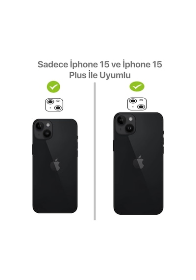 İphone 15-15 Plus İle Uyumlu Safir Kamera Lens Koruyucu Kolay Kurulum Kitli Çizilmez Safir Cam Ve Titanyum Alaşım Çerçeve Mavi, Safir Cam