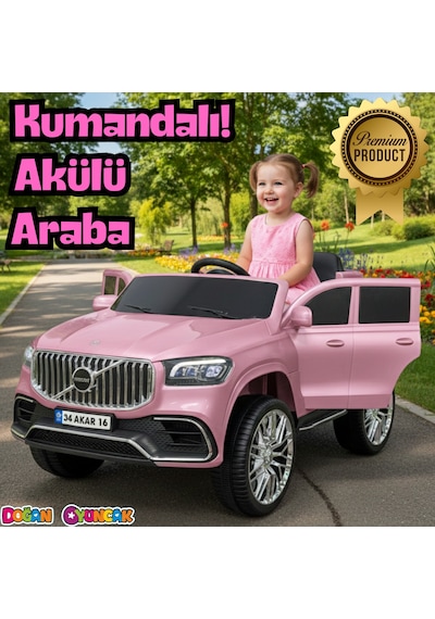Voyage Gt Pembe Uzaktan Kumandalı 4x2 12 Volt Akülü Araba - Rc Volvo Akülü Araba Volvo Akülü Araç Çok Renkli