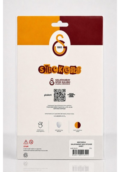 X Dekomus Lisanslı Galatasaray "fark Var" Sticker Sheet Altın