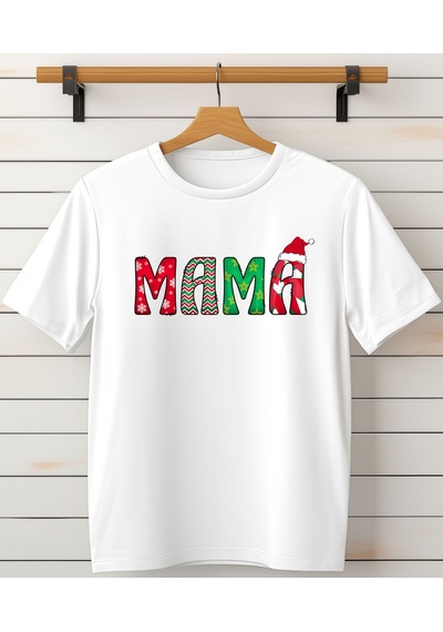 Aselinda Kadın Anne/mama/mother Baskılı T-shirt Beyaz