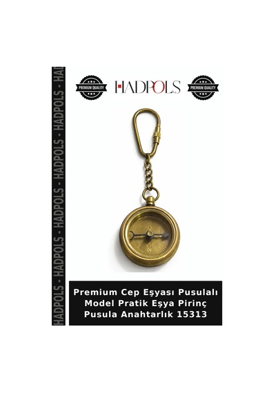 Premium Cep Eşyası Pusulalı Model Pratik Eşya Pirinç Pusula Anahtarlık 15313 Diğer