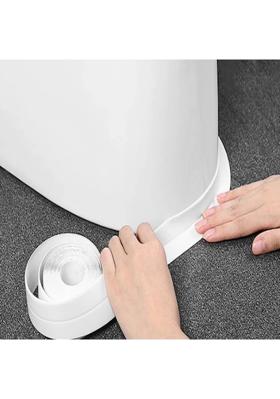 Mucit Home Mutfak Lavabo Su Sızdırmaz Bant Su Geçirmez Kenar Bandı Sızdırmazlık Tamir Beyaz