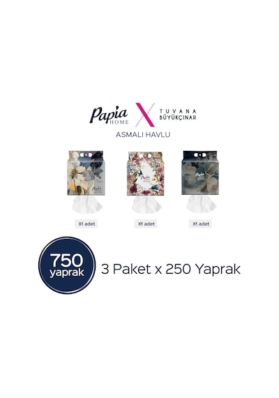 Home Asmalı Havlu 750 Yaprak 3 Paketx250 Yaprak