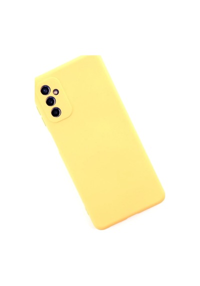 Samsung Galaxy M52 5g Uyumlu Kılıf Nano İçi Kadife Silikon - Sarı