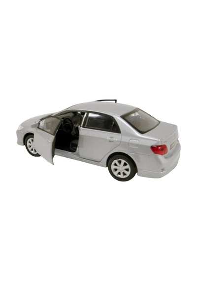 2009 Toyota Corolla Metal Model Araba 1:36 Ölçek Diecast Çek Bırak Gümüş Renk Açılabilir Kapılı Oyuncak Çok Renkli