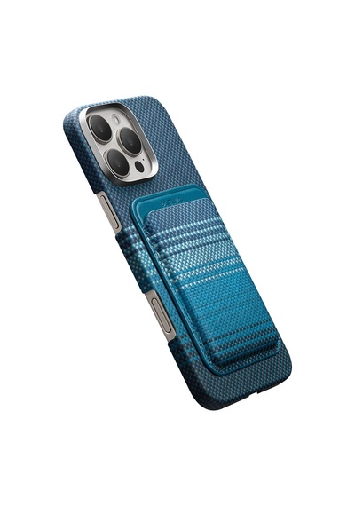 Pitaka Magnetic Woven Serisi Aramid Fiber Magnetik Kartlık Mavi