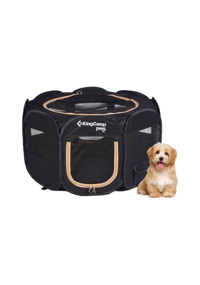 Kingcamp Pets Ancona S Portatif Köpek Çadırı Siyah Çok Renkli