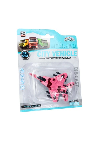 Die Cast Metal F-15 Benzeri Savaş Uçağı Pembe Kamuflaj