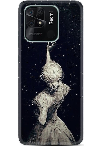 Xiaomi Redmi Poco C40 Kılıf Resimli Desenli Baskılı Silikon Star Woman 1332