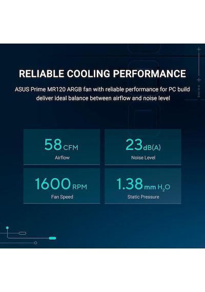 Prime Mr120 Argb Ters Kasa Fan Tekli Paket Çok Renkli