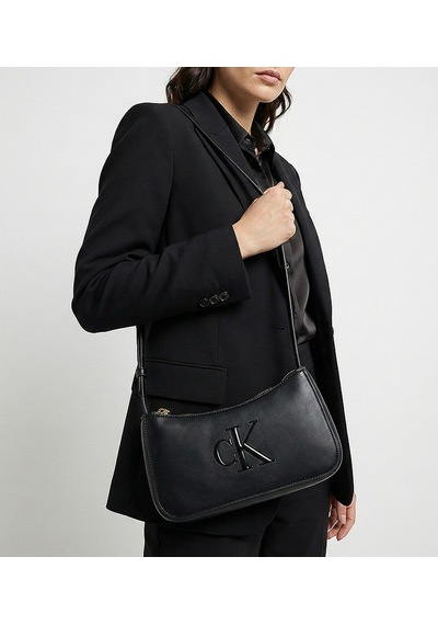 Calvin Klein Lv04f1125gub1 Bold Ck Kadın Omuz Çantası Siyah - Beyaz