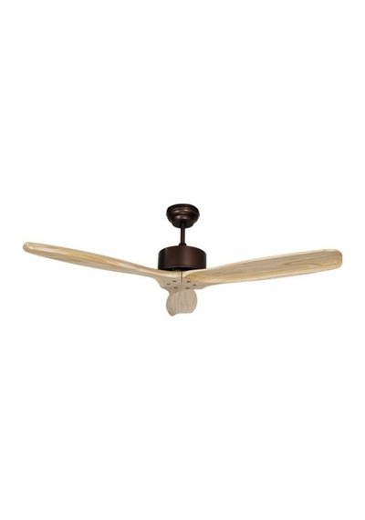 Alsanfan Hardwood Kahverengi Motorlu Krem Rengi Kanatlı Aydınlatmasız Duvar Kumandalı Tavan Vantilatörü 132 CM