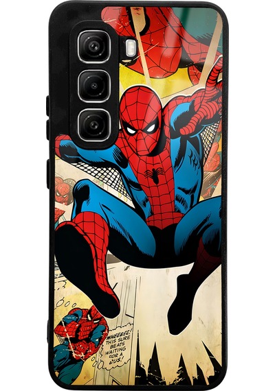 İnfinix Hot 50 Prouyumlu Spider-man Örümcek Adam Tasarımlı Glossy Telefon Kılıfı Çok Renkli