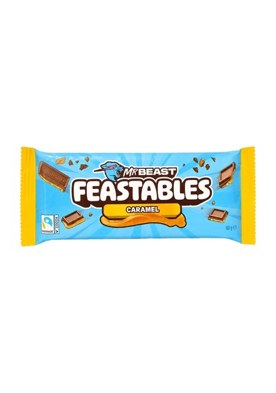 Mrbeast Feastables Çikolata 60 G Karamel 6'li Avantaj Paketi - 6 Adet Tarı
