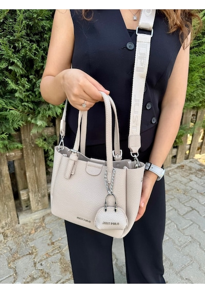 Just Polo Günlük Kombinlere Uygun Kadın Orta Boy Ayarlanabilir Askılı Şık El & Omuz Çantası Shoulder Bag Taş
