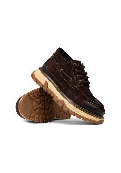 Deery Erkek Kahverengi Nubuk Sneaker - 25550mkhvc01 Kahverengi
