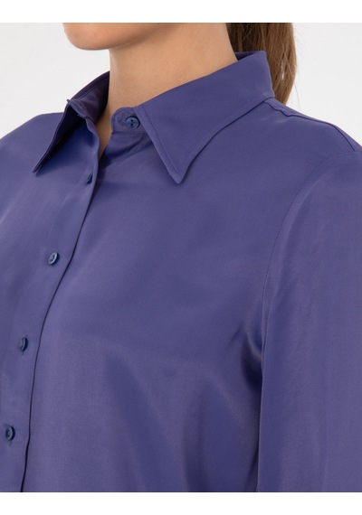 Pierre Cardin Kadın Mor Gömlek Desenli 50318229-vr038 Mor