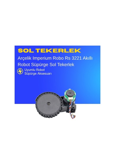 Vcr 4230 Grundig Slime Akıllı Robot Süpürge Sol Tekerlek Aksesuarları Yedek Parça