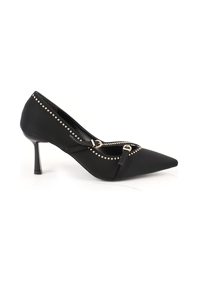 Libero L085.k1723 Kadın Stiletto Nubuk Toka Detaylı İnce Topuklu Sivri Burun Gece Ayakkabısı Siyah Libero L085.k1723 Kadın Stiletto Nubuk Toka Detaylı İnce Topuklu Sivri Burun Gece Ayakkabısı Siyah