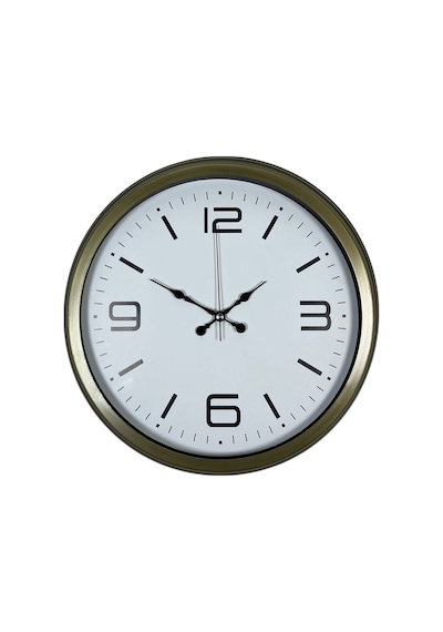 40 Cm Metal Eskitme Vintage Duvar Saati Eskitme Bej