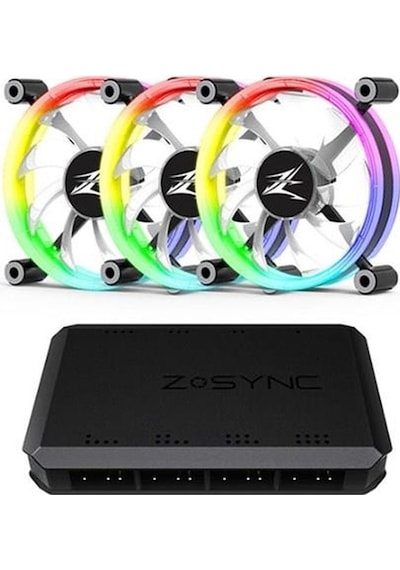 Zalman Zm-lf120a3 Argb Kontrol Üniteli 120mm Kasa Fanı 3-lü Paket