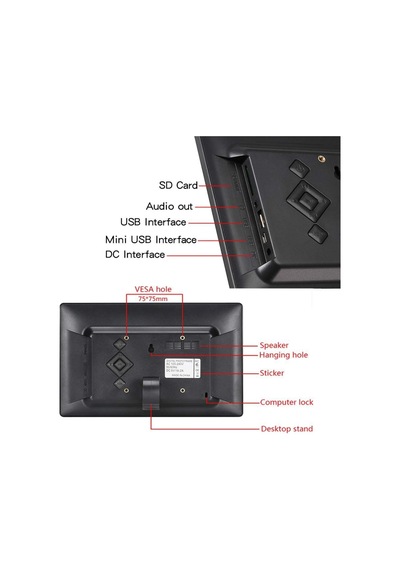 Tr Invıcta 10inch Dijital Fotoğraf Çerçevesi Tft Lcd ' Ekran - Uzaktan Kumandalı,video,mp3,ayarlanbilir Açılıp K Genel