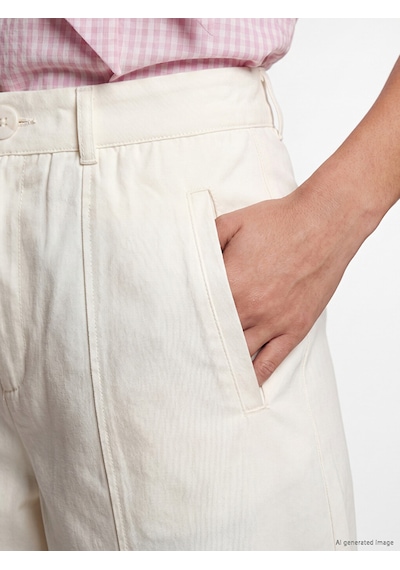 Lcw Vision Ekru Loose Fit Kadın Pantolon
