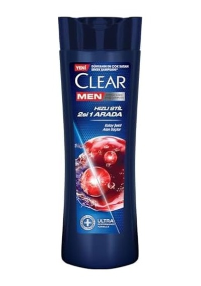 Men Kepeğe Karşı Etkili Şampuan Hızlı Stil 2'si 1 Arada Kolay Şekil Alan Saçlar 350 Ml Mavi