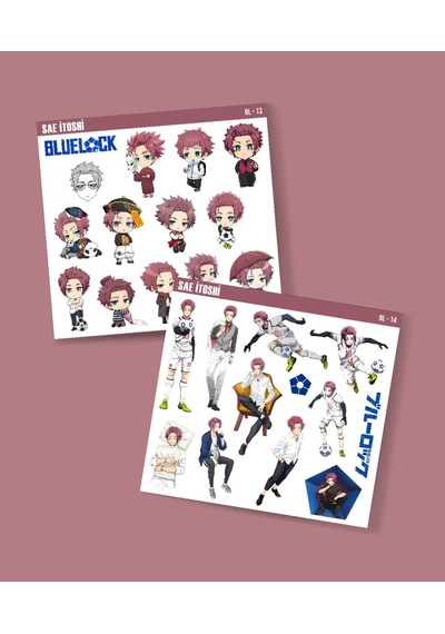 Bluelock-sae İtoshi-parlak Kağıt -2li Sticker Set-telefon Süsleme Blue Lock Beyaz