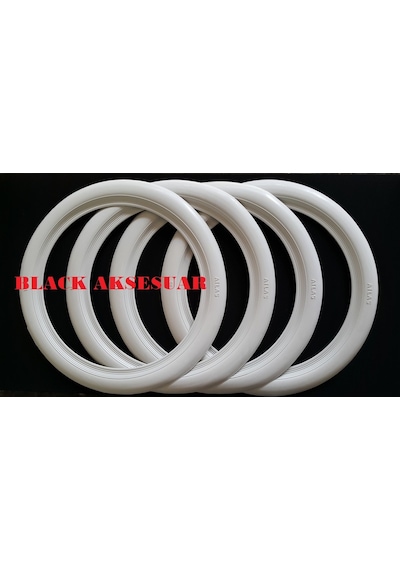 10 Jant Beyaz Renk Atlas Oto Lastik Yanağı 4 Adet