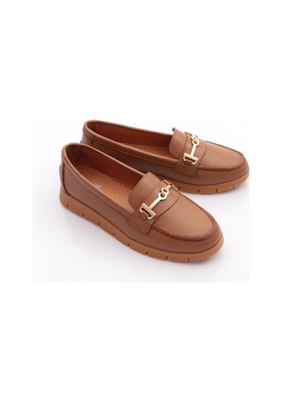 Dgn 5604-6 Kadin Loafer Ayakkabi Taba Floater