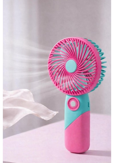 Taşınabilir Mini El Fanı Şarjlı 3 Kademeli Usb Fan Sessiz Güçlü Rüzgar Vantilatör
