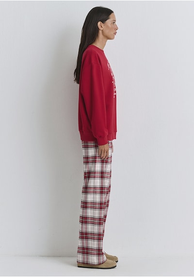 Mavi - Yılbaşı Temalı Kırmızı Sweatshirt 1s10507-70390 Kırmızı