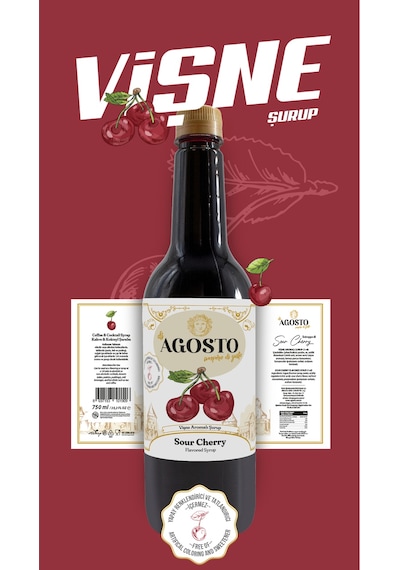 Vişne Sour Cherry Aromalı Kahve Şurubu-750 Ml Diğer