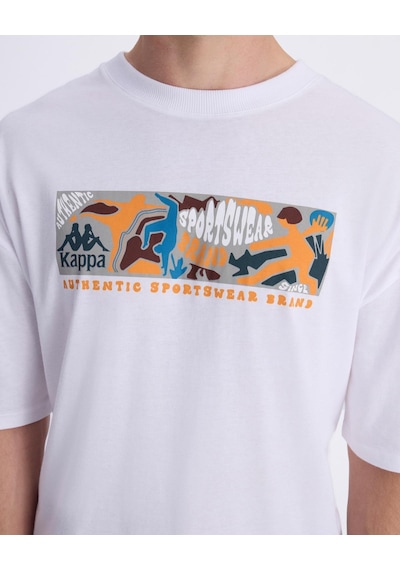 Kappa Authentic Berlo Erkek Beyaz Oversize Tişört