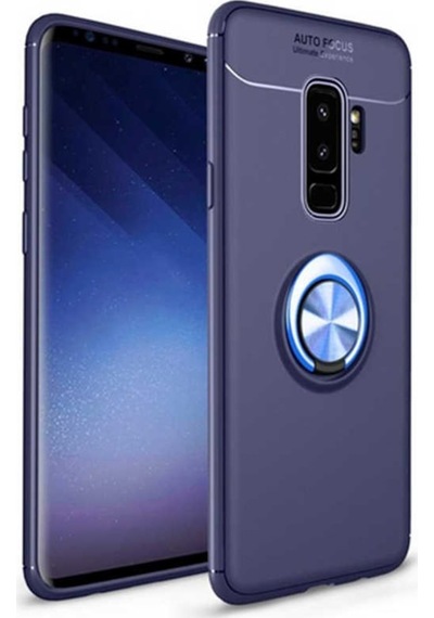 Samsung Galaxy Uyumlu S9 Plus Kilif Yüzüklü Tam Korumali Silikon Kapak 417336765
