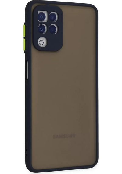 Newface Samsung Galaxy A22 Kılıf Montreal Silikon Kapak - Lacivert