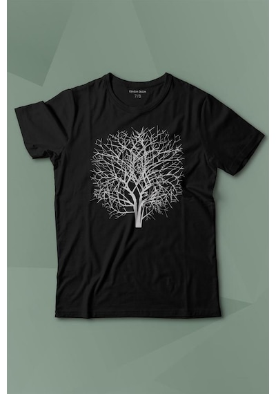 Kendim Seçtim Ağaç Perisi Dalları Çizim Baskılı Tişört Çocuk T-shirt 001