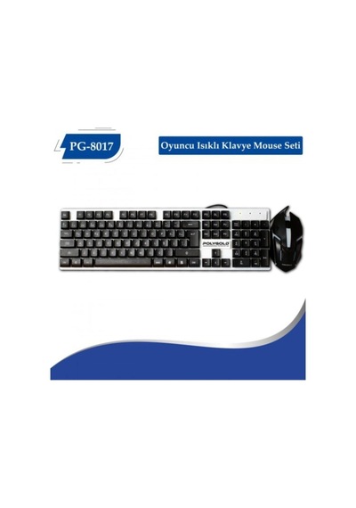 Işıklı Oyuncu Klavye Ve Mouse Seti Gaming Set Pg 8017 Diğer