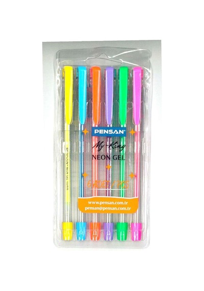Neon Jel Kalem 6 Renk Fosforlu Pensan 6 Renk Neon Jel Kalem Pensa