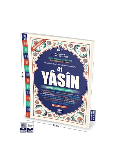 Yasini Şerif Türkçe Fihristli Çanta Boy 128 Sayfa