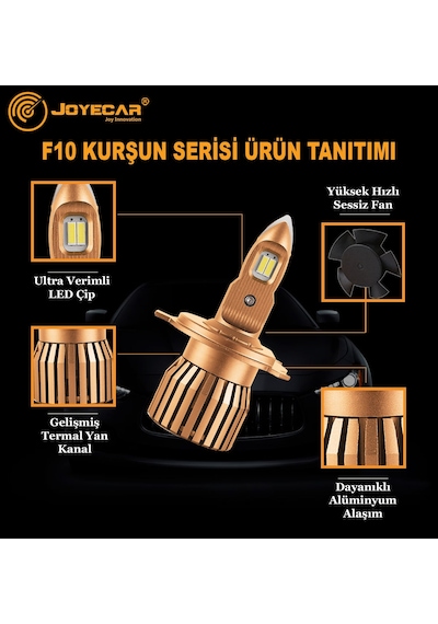 Joyecar F10 Kurşun Mini/Slim Led Xenon Far Csp Led 434909669